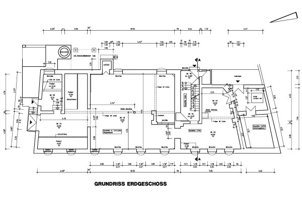 Bauzeichnung, Grundriss Auftragsarbeit in CAD Allplan von Nemetschek