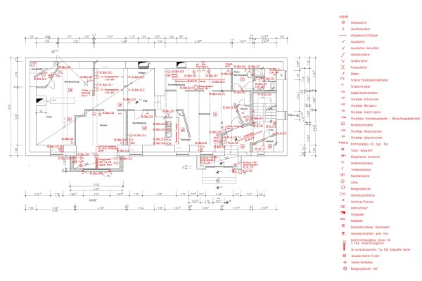 Zusammenarbeit mit Ingenieurbüro, Zeichnung für Fachplaner